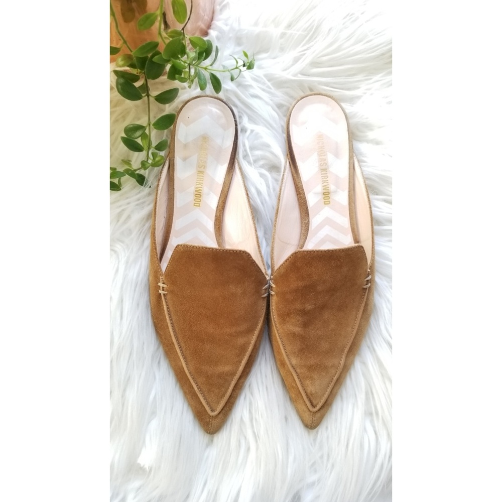 Nicholas Kirkwood Suede Beya Flat Mule